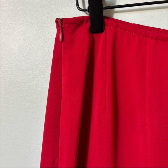 Vintage Harve Bernard red maxi skirt with button up slit. EUC size 8. - Picture 3 of 8